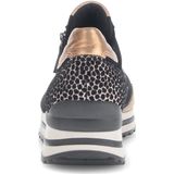 Gabor - 76.528.39 - Damessneaker - Zwart/Pebble/Goud - Glad Leer
