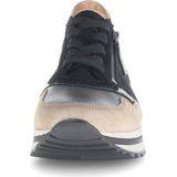 Gabor - 76.528.39 - Damessneaker - Zwart/Pebble/Goud - Glad Leer