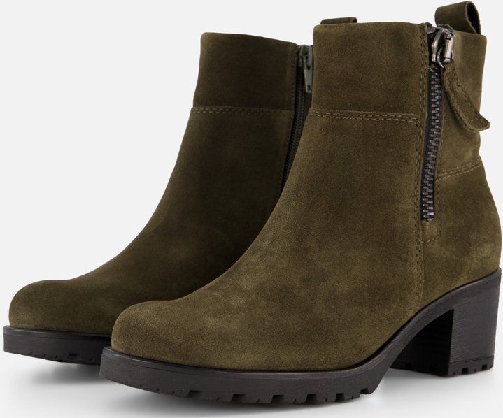 Gabor - Enkellaarsjes - Groen - Suede