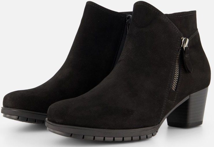 Gabor - Enkellaarsjes - Zwart - Nubuck