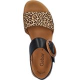 Gabor - Best Fitting - Sandaal - Zwart Bruin - Suède en Gladleer