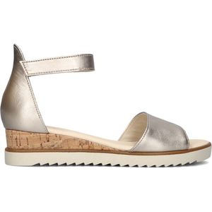 Gabor - 780.2 - Sandalen - Grijs - Linnen - Gouden Accenten