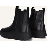 Unikleur - Chelsea Boots - Zwart - Plateauhak - Ritssluiting