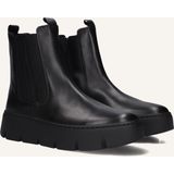 Unikleur - Chelsea Boots - Zwart - Plateauhak - Ritssluiting