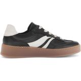 Gabor - Florence - Plateausneakers - Zwart/wit - Vrijetijdsschoen - Veterschoen - Comfortabele Breedte G