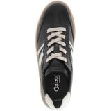 Gabor - Florence - Plateausneakers - Zwart/wit - Vrijetijdsschoen - Veterschoen - Comfortabele Breedte G
