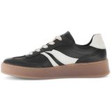 Gabor - Florence - Plateausneakers - Zwart/wit - Vrijetijdsschoen - Veterschoen - Comfortabele Breedte G