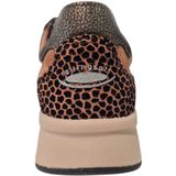 Sneakers - Donkerbruin/Beige - Leer - Vetersluiting/Ritssluiting