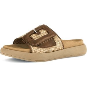 Gabor - Slippers - Beige - Anatomisch Ondersteunend Voetbed - Brede Klittenbandsluiting
