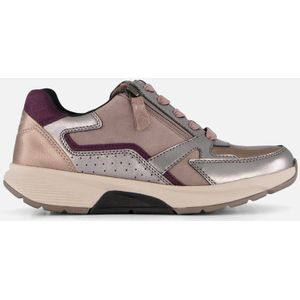 Gabor - Rollingsoft - Sneakers - Grijs/Oudroze/Zilverkleur - Sleehak