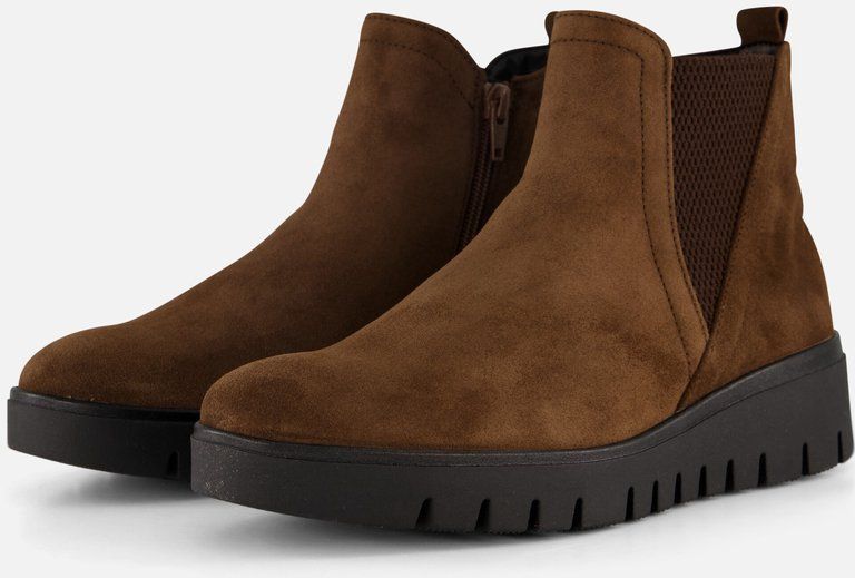 Gabor - Chelsea Boots - Bruin - Suède Bovenwerk - H-leest