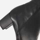 Gabor - Enkellaarsjes - Leer - Zwart - Blokhak 6 cm