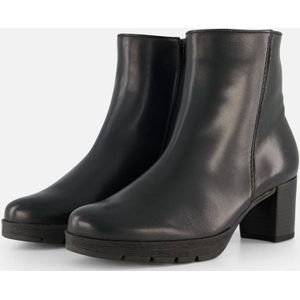 Gabor - Enkellaarsjes - Zwart - Leer - Blokhak 6 cm