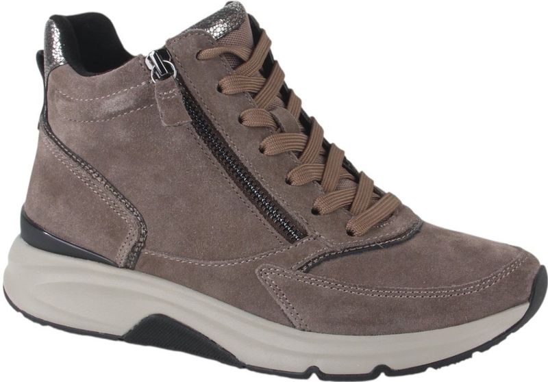 Gabor - Rollingsoft - Veterboots - Taupe - Suède