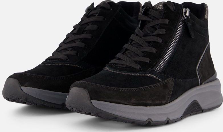 Gabor - Rollingsoft - Veterboots - Zwart - Suede