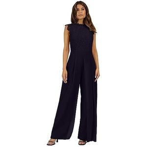 ApartFashion Dames kanten bovendeel overall, nachtblauw, 38