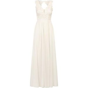 Kraimod - Avondjurk - Wit - Gevoerde Zoom - V-hals - Mouwloos - Maxi