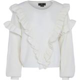 Faina - Gebreide Trui - Wolwit - Lange Mouw - Normale Pasvorm