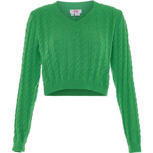 MYMO - Trui - Groen - V-hals - Lange Mouw - Slanke Pasvorm