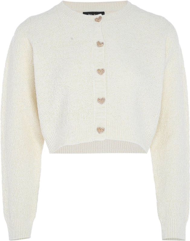 aleva Gebreid vest  wolwit