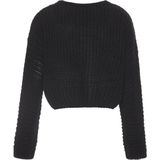 BLONDA - Trui - Zwart - V-hals - Losse Pasvorm - Lange Mouw