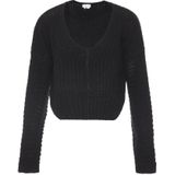 BLONDA - Trui - Zwart - V-hals - Losse Pasvorm - Lange Mouw