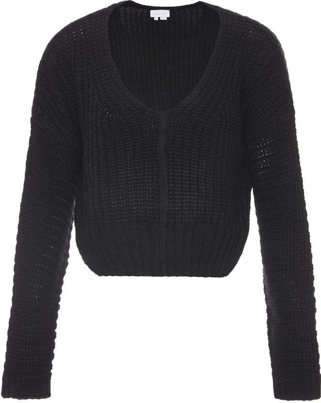 BLONDA - Trui - Zwart - V-hals - Losse Pasvorm - Lange Mouw