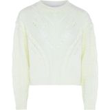 BLONDA - Trui - Wolwit - Effen - Lange Mouw - Normale Pasvorm