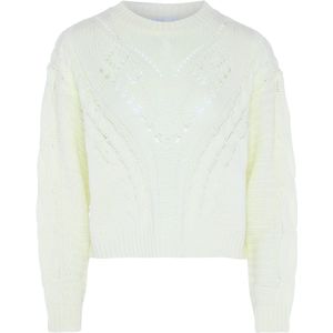 BLONDA - Trui - Wolwit - Effen - Lange Mouw - Normale Pasvorm