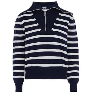 bridgeport Trui  donkerblauw / wit