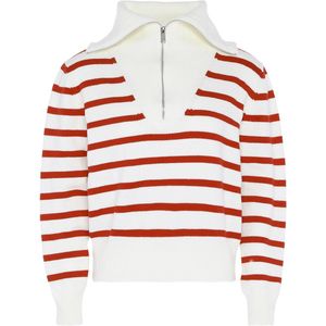 DreiMaster - Troyer Trui - Wol - Wit Rood - Dames