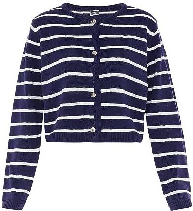 DreiMaster - Maritim - Gebreid Vest - Marine / Offwhite