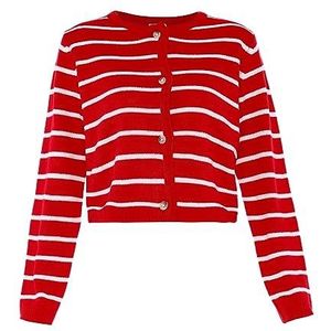 DreiMaster Maritim Gebreid vest  rood / wit