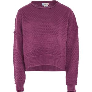 ebeeza - Trui - Donkerlila - Knitwear - Lange Mouw