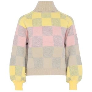Fenia Elegante geruite coltrui voor dames - Grijs geruit - Maat XL/XXL, grijs geruit, XL, Grijs geruit