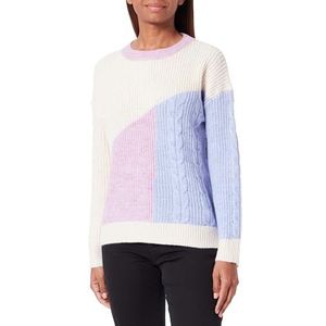 Fenia Damestrui met ronde hals en gestructureerde inzetstukken, meerkleurig, maat M/L, Meerkleurig, M