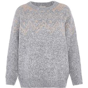 Jalene - Fairy Isle - Trui - Grijs Gemêleerd / Perzik