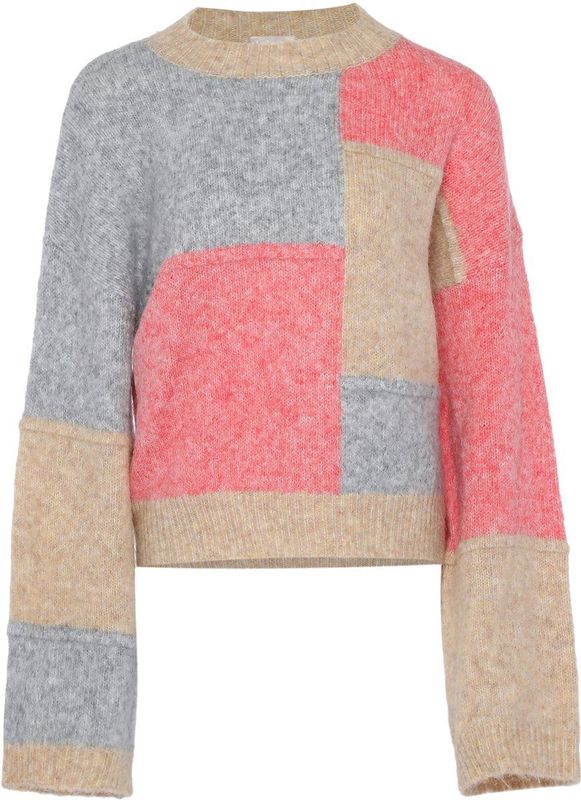 Trui - Color-Blocking - Lange Mouw - Normale Pasvorm