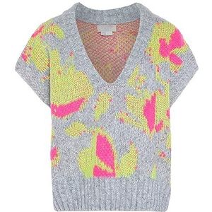 Jalene Trui  grijs gemêleerd / appel / fuchsia