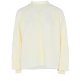 Jalene Dames vleermuisstroom-geribbelde pullover acryl wolwit maat XS/S, wolwit, XS