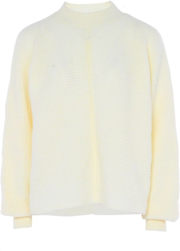 Jalene Dames vleermuisstroom-geribbelde pullover acryl wolwit maat XS/S, wolwit, XS