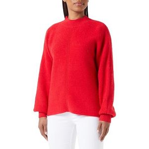 Jalene Dames vleermuisstroom-geribbelde pullover acryl rood maat M/L, rood, M