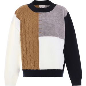 Jalene Trui  bruin / grijs gemêleerd / zwart / wit