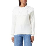 NAEMI - Trui - Champagne/Wit - Lange Mouw - Effen