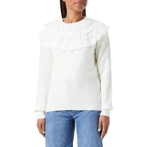 NAEMI - Trui - Champagne/Wit - Lange Mouw - Effen