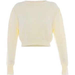 MYMO - Trui - Wolwit - Effen - Lange Mouw - Normale Pasvorm