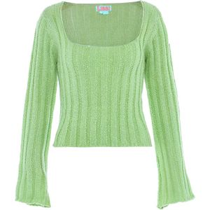 Libbi - Trui - Lichtgroen - Normale Pasvorm - Lange Mouw