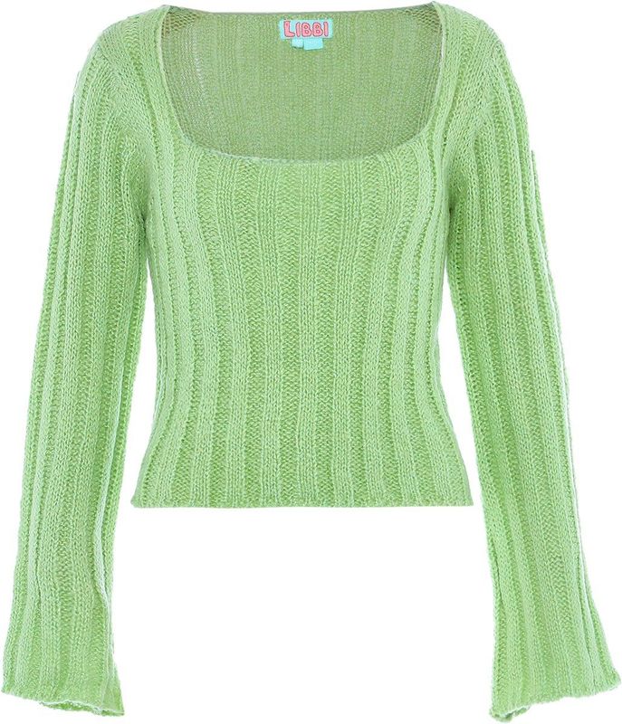 Libbi - Trui - Lichtgroen - Normale Pasvorm - Lange Mouw