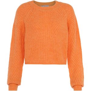 Libbi - Trui - Oranje - Losse Pasvorm - Lange Mouw