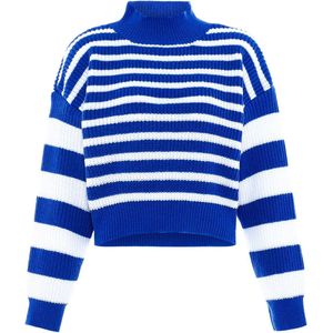 Libbi Trui  blauw / wit